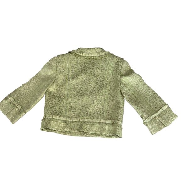 Vintage Cynthia Steffe Brocade Floral Short Cropped Suit Jacket Sz 2 - Picture 2 of 9